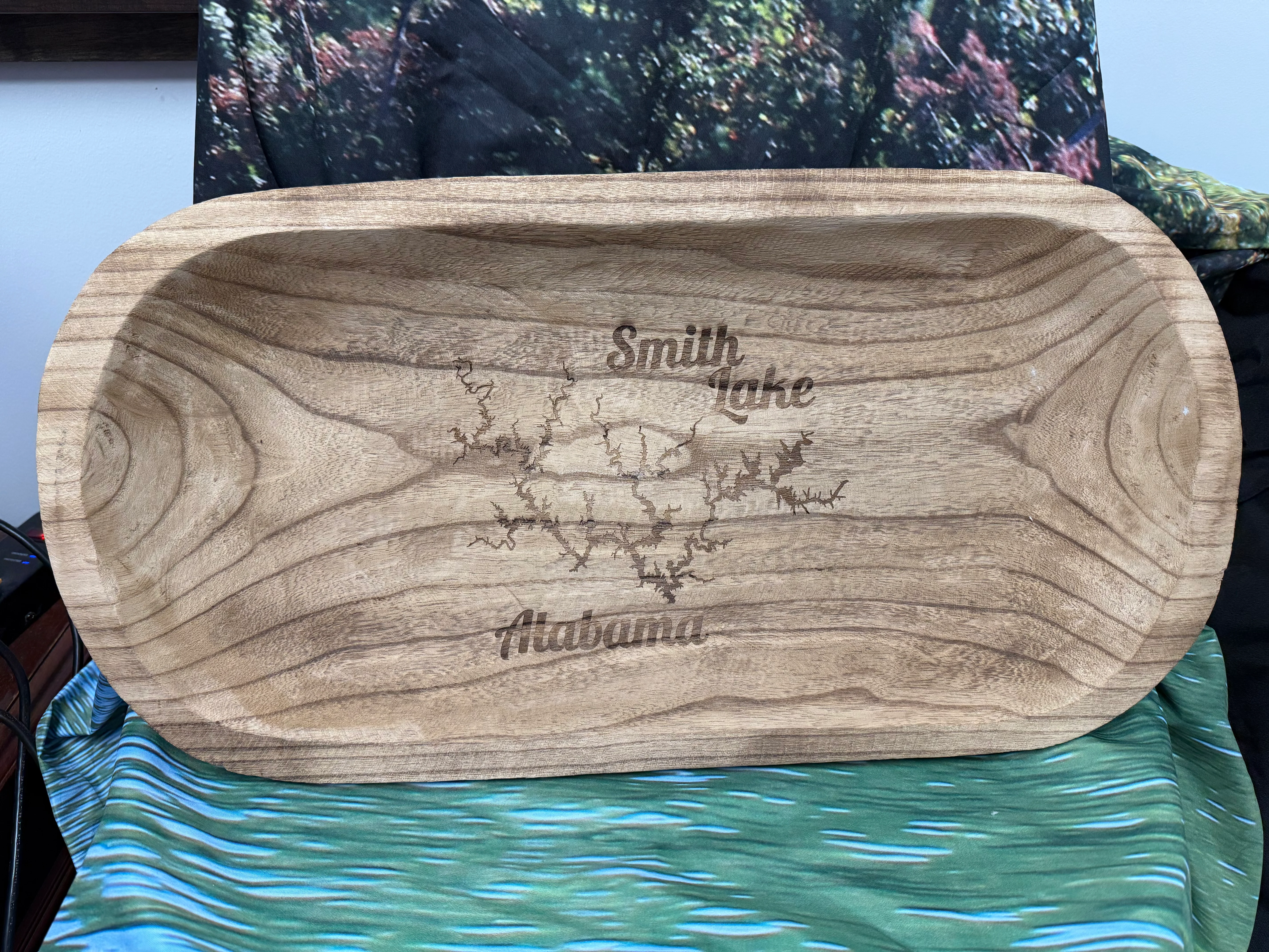Expertly Made Smith Lake Display Wooden Dough Bowl 22.5 x 11.5 Luxury