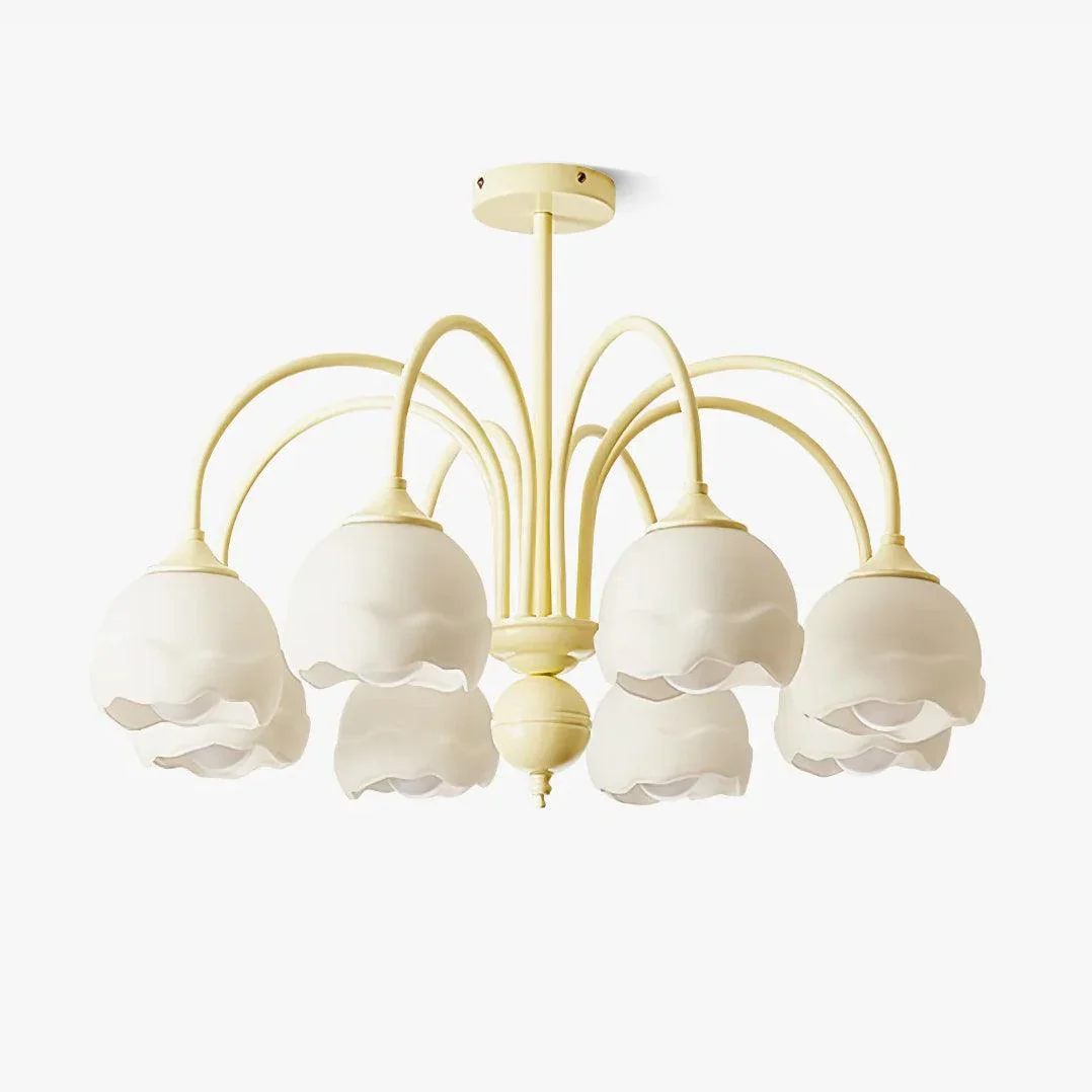 Long-Lasting Creamy Glass Chandelier Effective