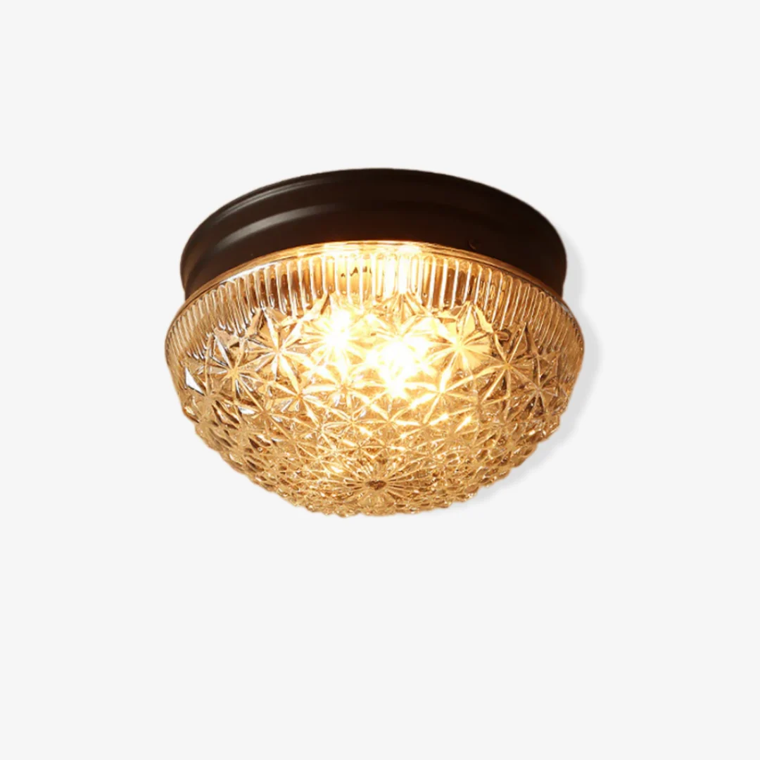 Crafted American Style Glass Ceiling Light Smooth