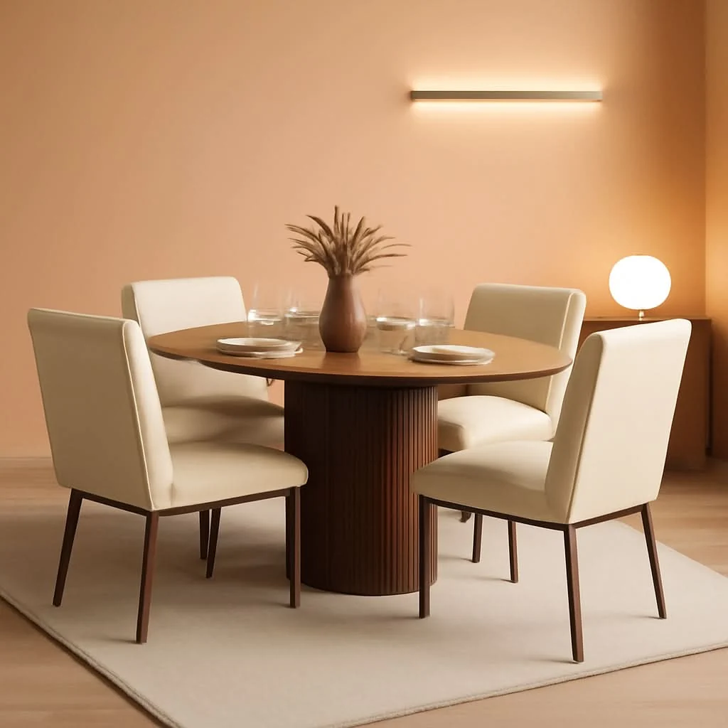 Professional Beige Dining Chairs Set Of 4 With Metal Legs For Dining Room Fashionable
