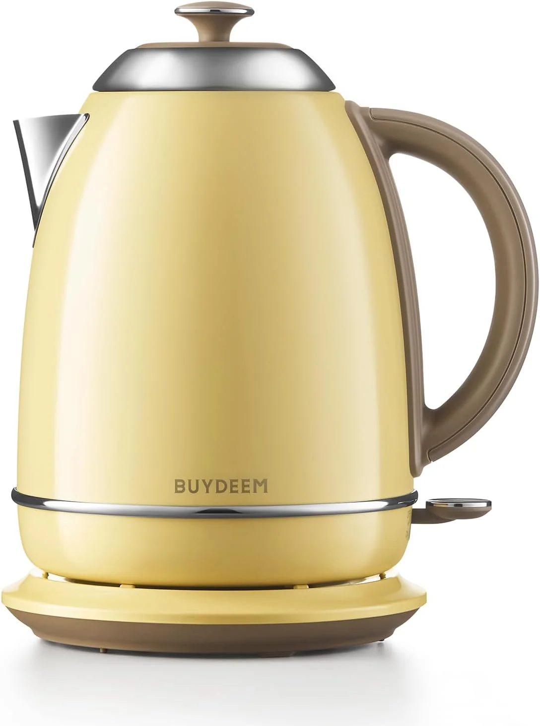 Healthy Buydeem K640 Stainless Steel Electric Tea Kettle with Auto Shut-Off and Boil Dry Protection 1.7 Liter Cordless Hot Water Boiler with Swivel Base Excellent