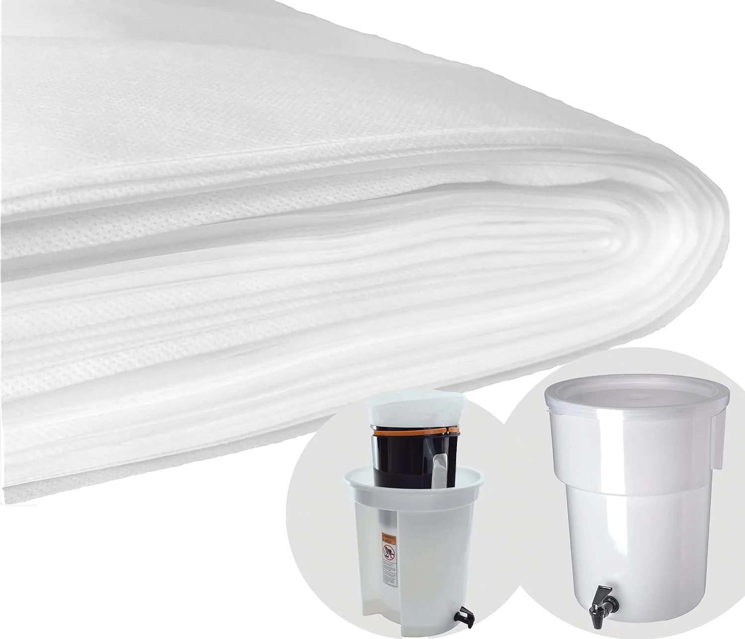 Crafted 50 Pack Commercial Cold Brew Coffee Filters 20 x 20 For Commercial Model Cold Brew Coffee Makers and 5-Gallon Commercial Systems Stylish
