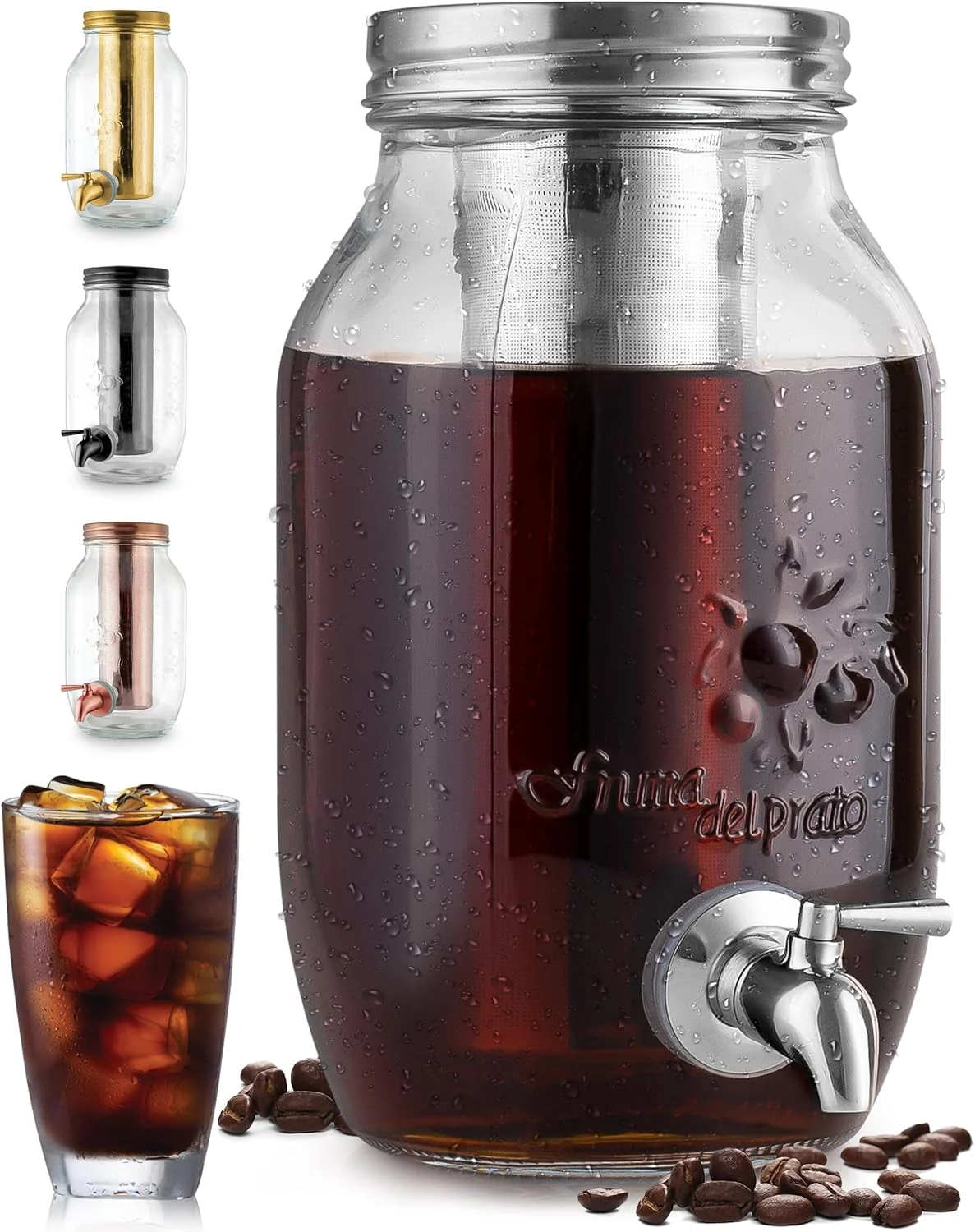 Practical Zulay Kitchen 1.5 Liter Cold Brew Coffee Maker with EXTRA-THICK Glass Carafe Stainless Steel Mesh Filter – Premium Iced Coffee Maker User-Friendly