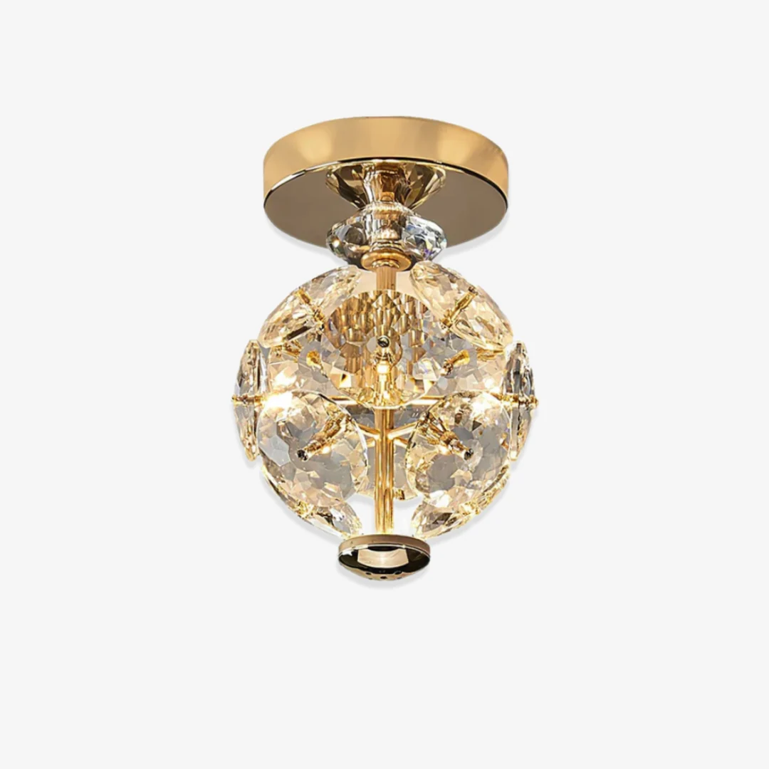 Classic Spherical Crystal Ceiling Light Specialty