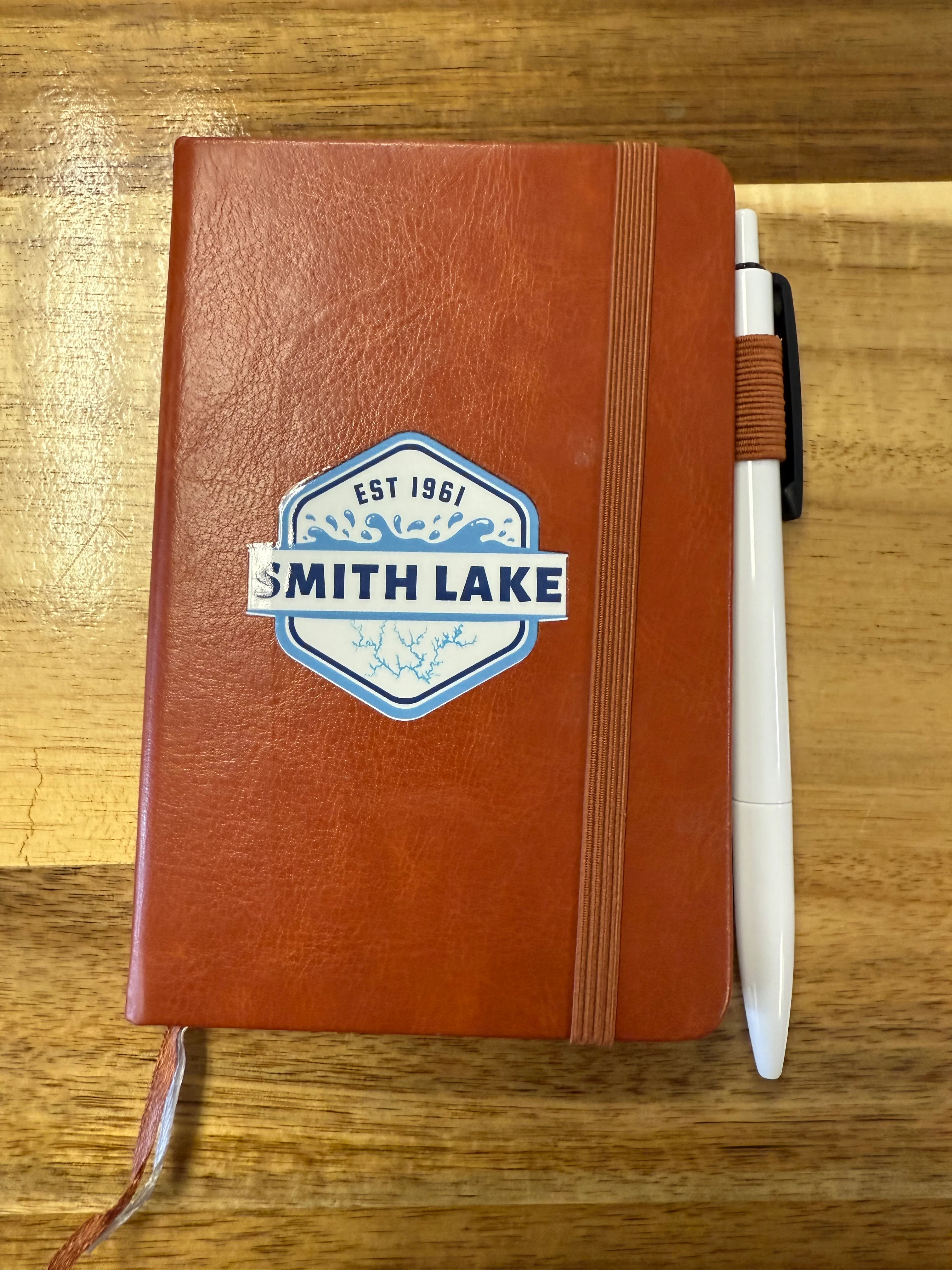 Unique 3.5 x 5 Brown Leather Smith Lake Note Book Traditional