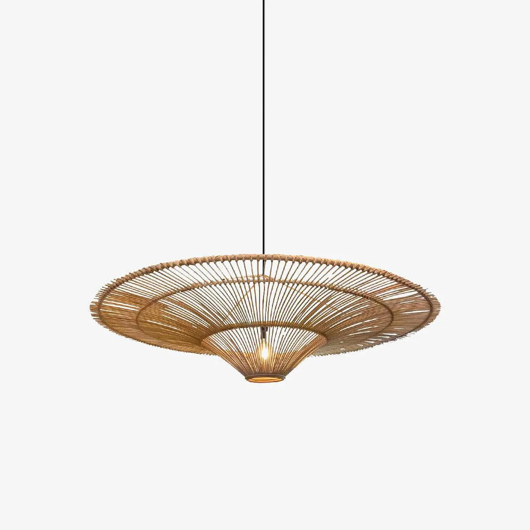 Pure Troy Bamboo Umbrella Shaped Chandelier Outstanding
