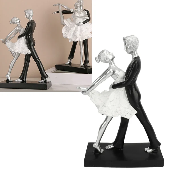 Original Design Modern Couple Dancing Resin Statue Safe
