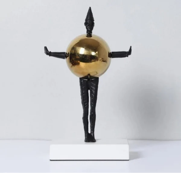 Reusable Abstract Metal Armor Ball Man Sculpture Official