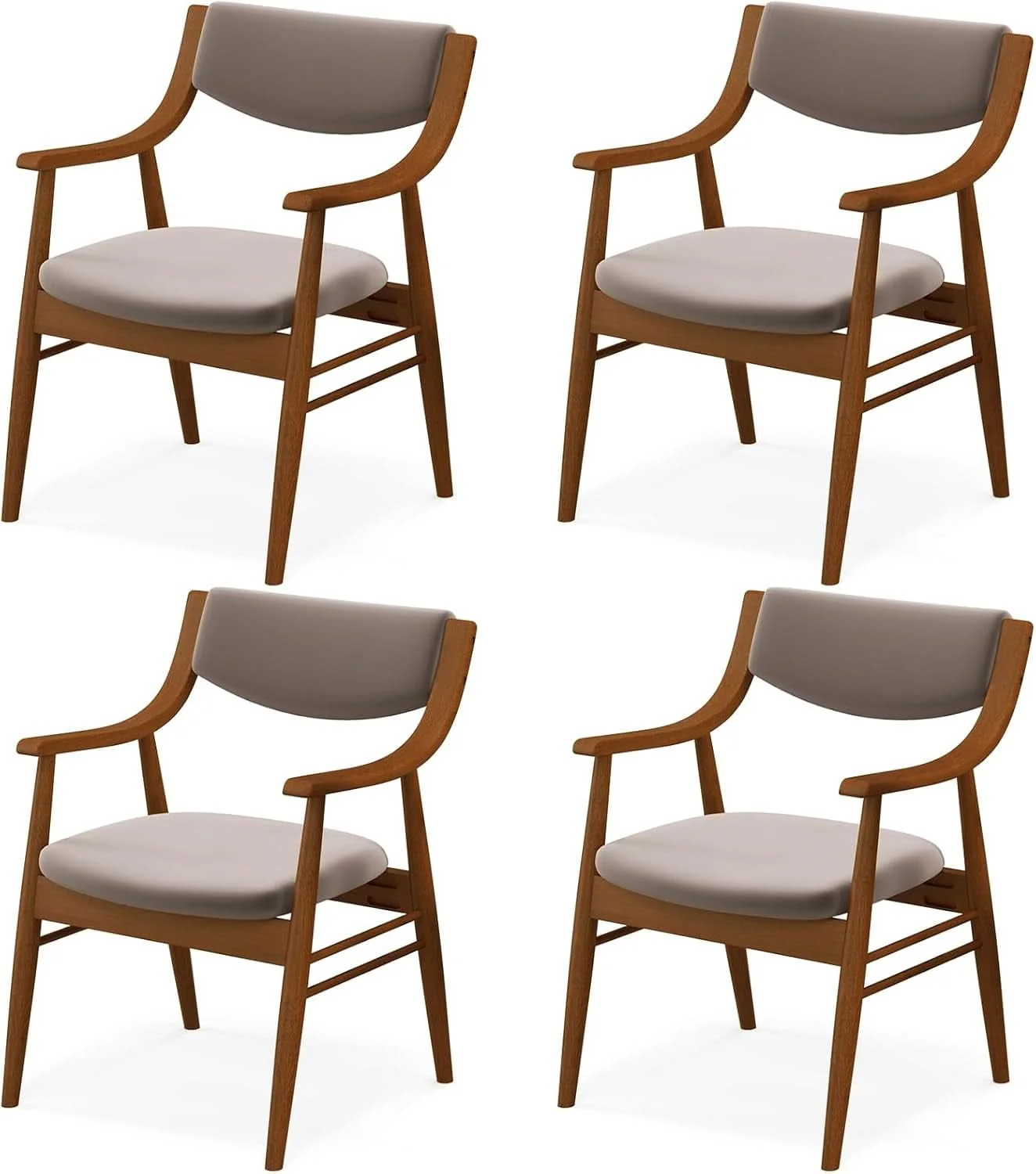 Reliable Wooden Velvet Upholstered Dining Chairs Rubberwood Secure