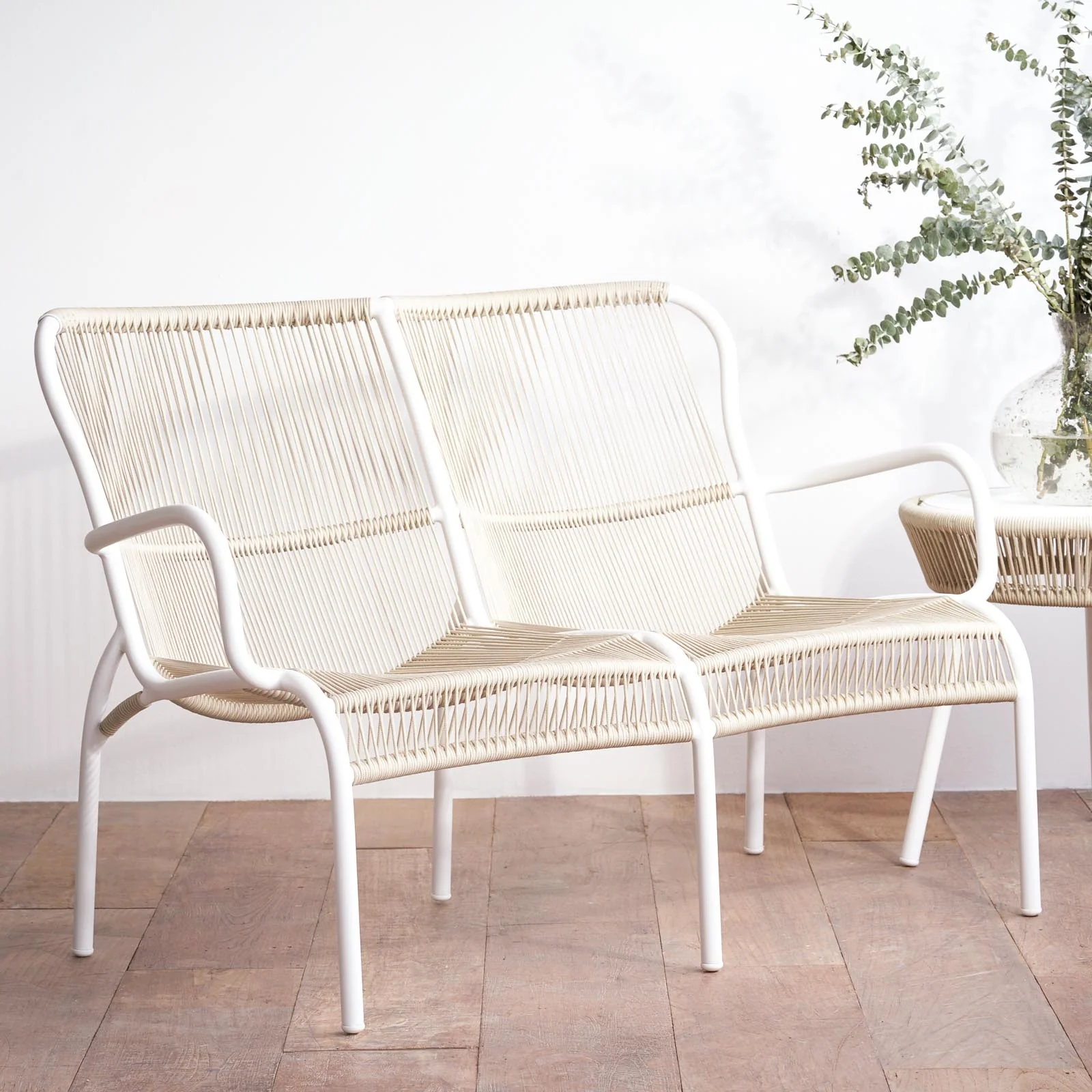 Trendy Loop Outdoor Sofa Beige Stonewhite 121cm Quality