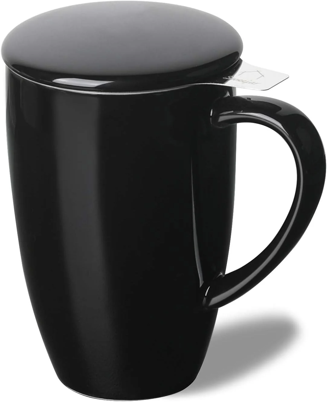 Dependable Sweejar Porcelain Tea Infuser Cup with Lid 16 oz Tea Cup with Strainers for Loose Leaf Tea Microwave and Dishwasher Safe Coffee Mug High-End