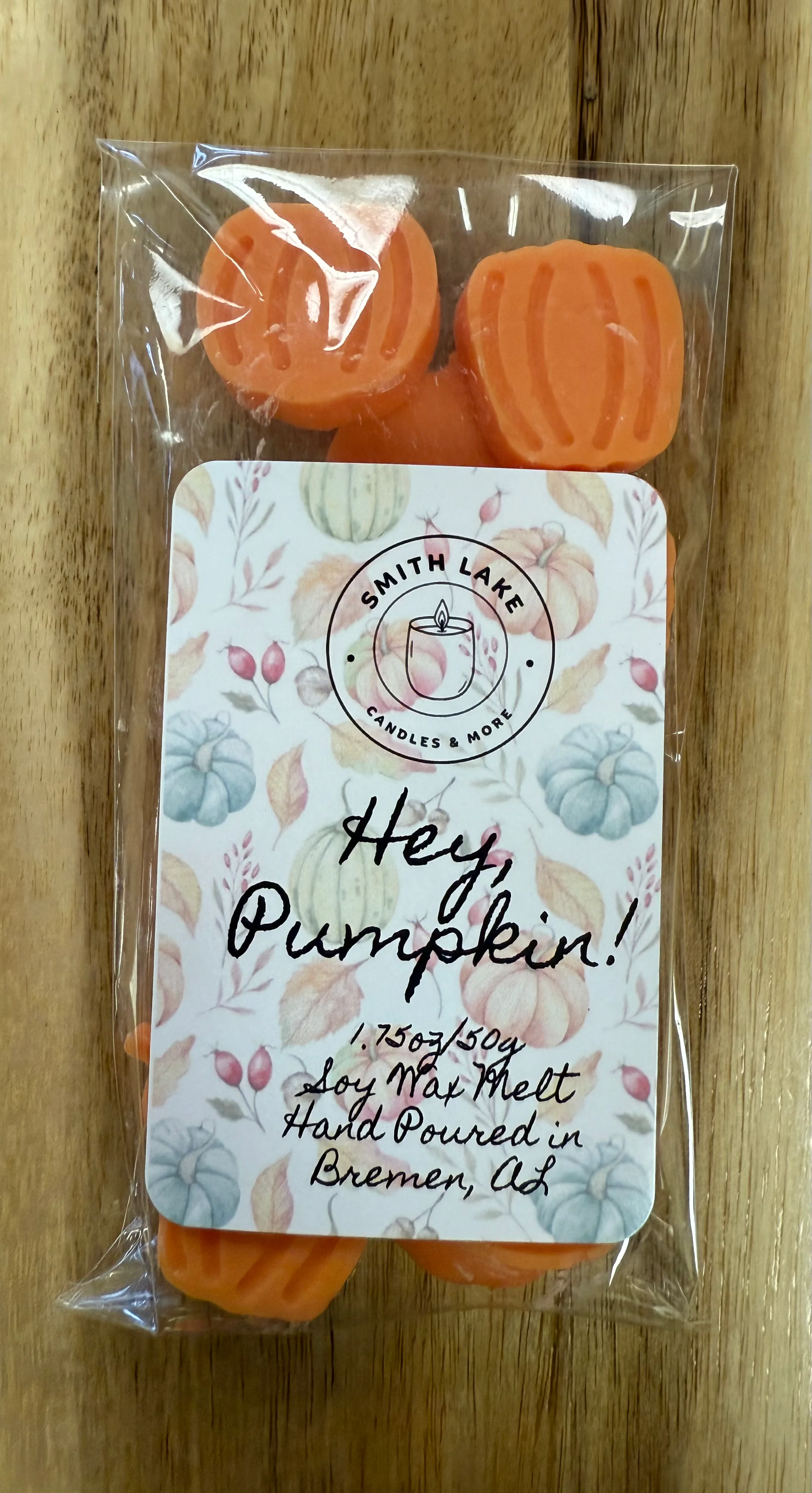 Environmentally Friendly Hey Pumpkin Soy Wax Melts 1.75oz Traditional