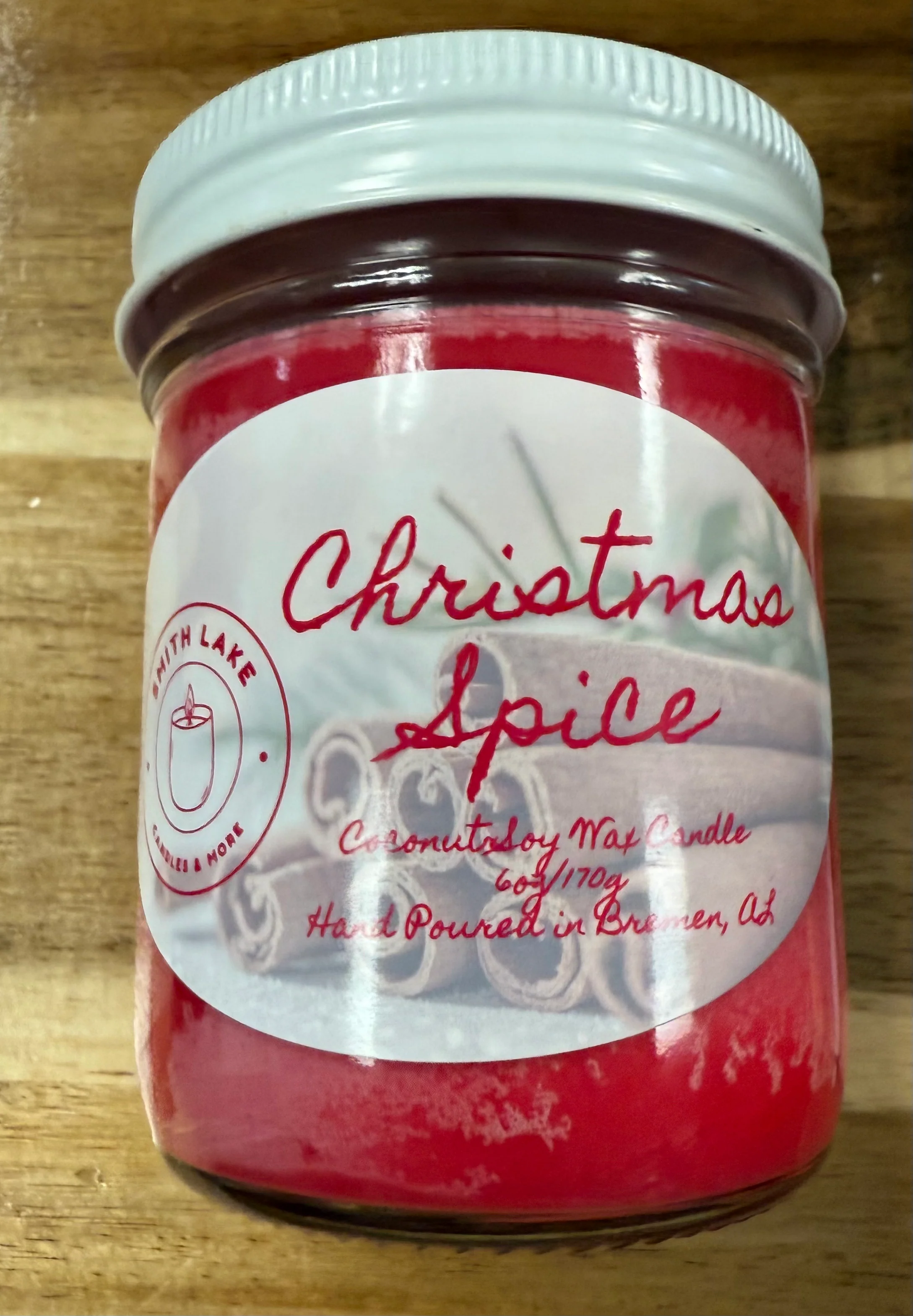 Soft Christmas Spice Soy Wax Candle 6oz Convenient