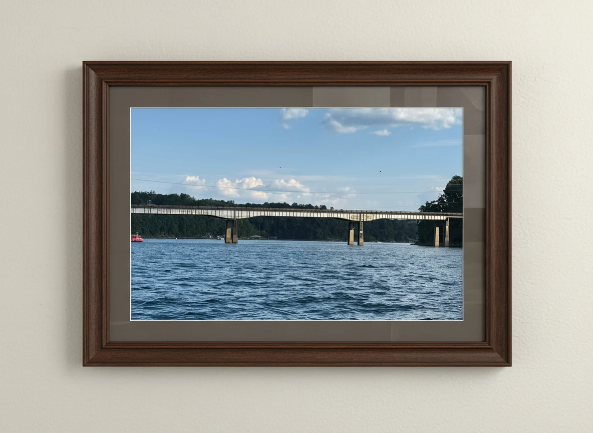 Excellent Smith Lake Alabama Big Bridge Print Professional