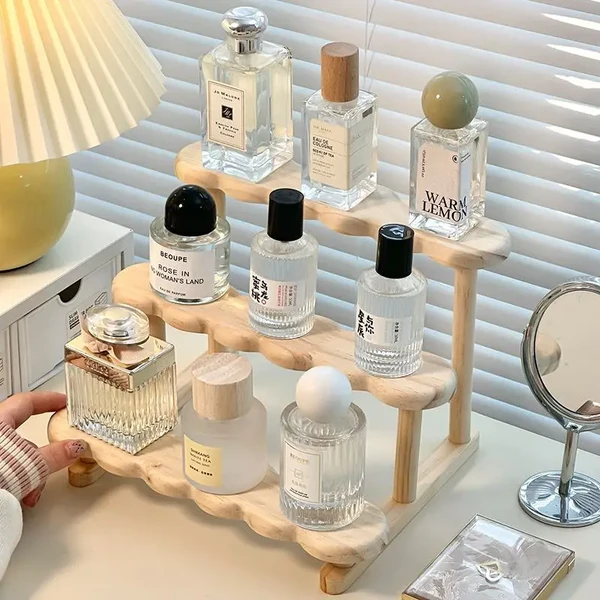 Healthy Wooden Perfume Display Rack High-Quality