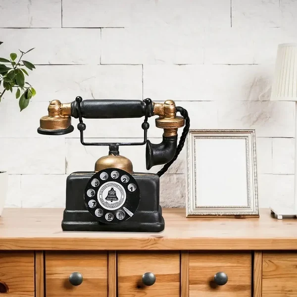 Crafted Vintage Resin Telephone Model Sustainable