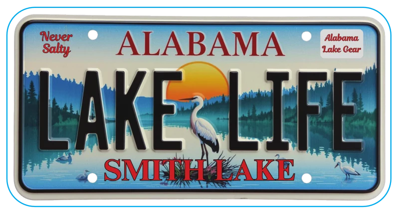 Classic Lake Life Alabama License Plate Magnet Eco-Friendly