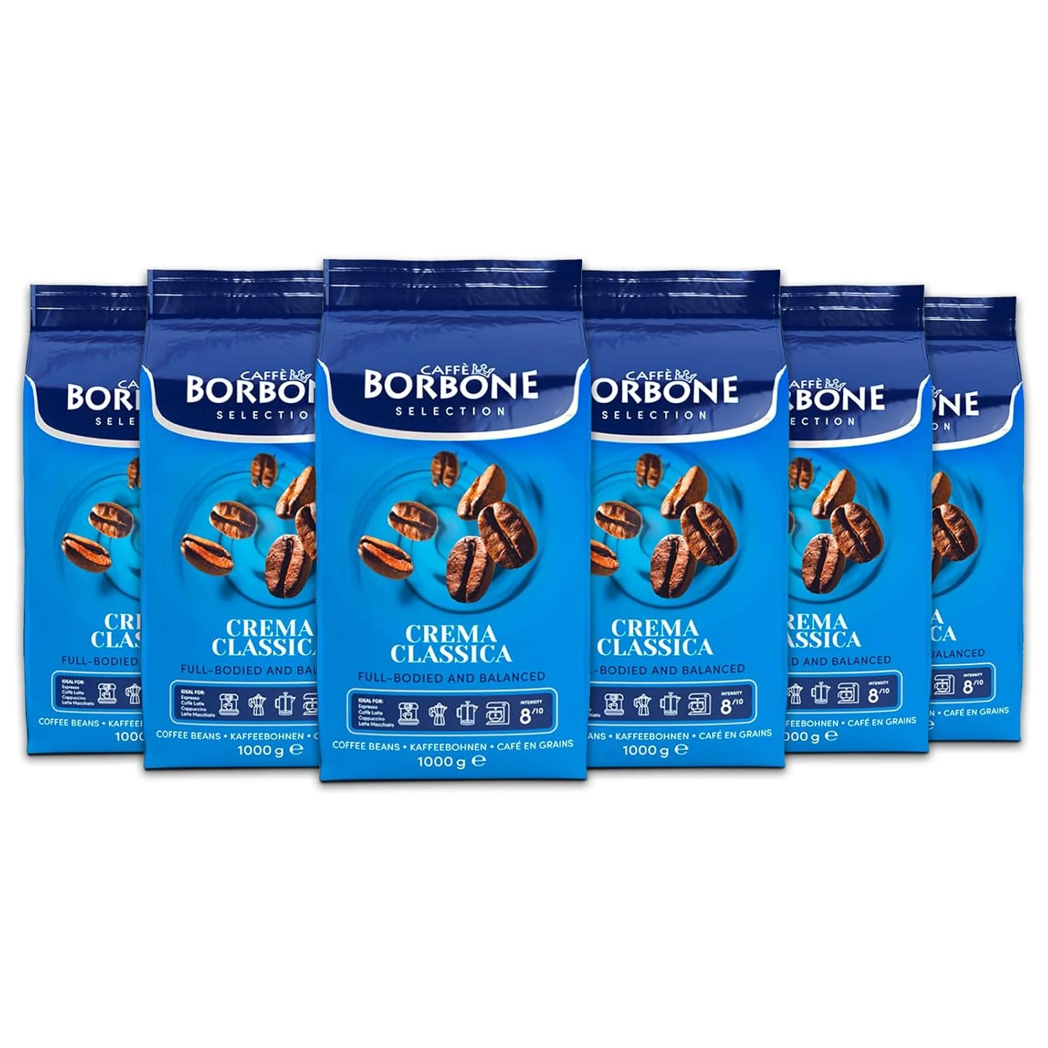 Effective Caffè Borbone Whole Bean Coffee Crema Classica Medium Roast Arabica and Robusta Blend – Roasted and Freshly Packaged in Italy – 2.2 Pound Bag pack of 6 Smart