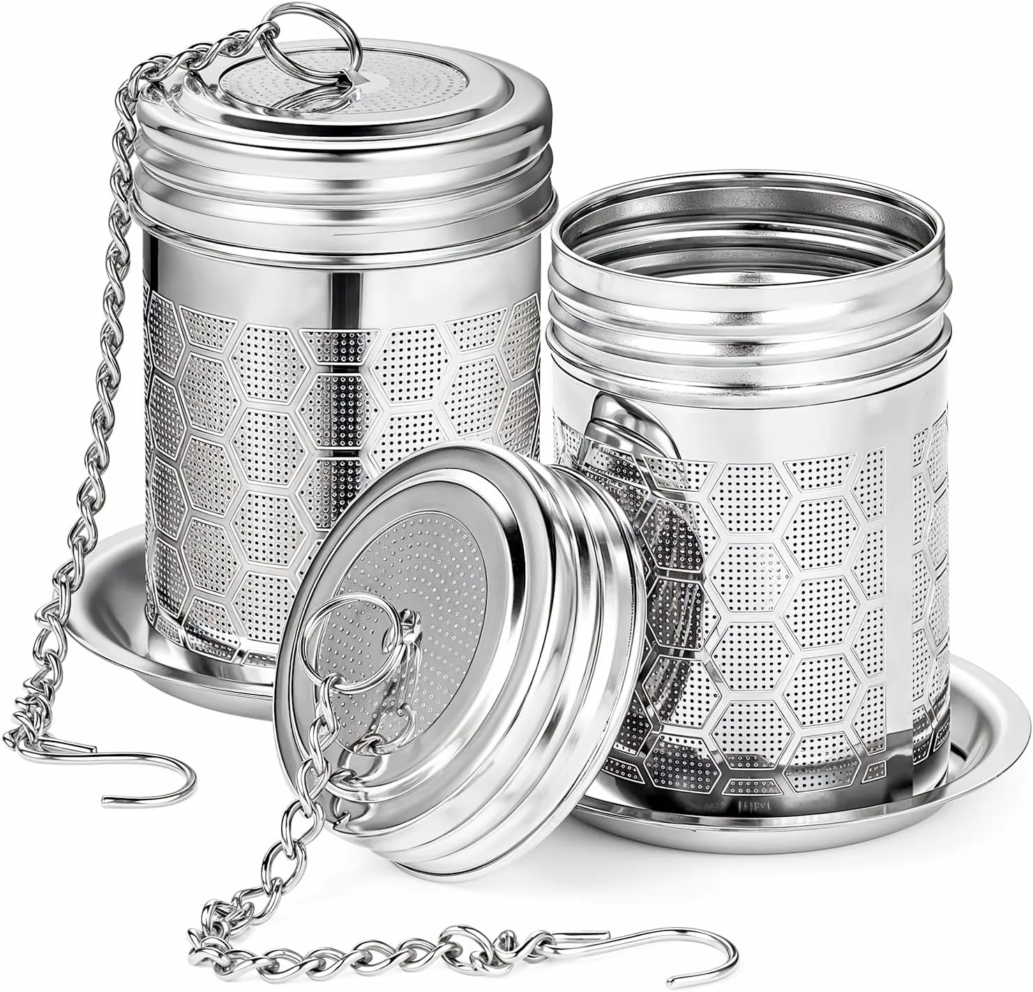 Detailed 2 Pack Tea Infusers For Loose Tea 304 Stainless Steel 2 Inch Exceptional