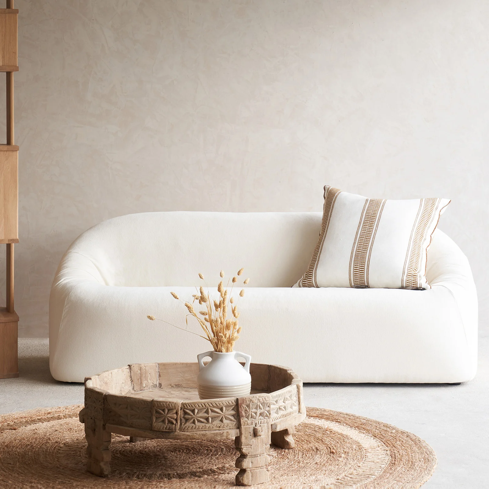 Effective Arbor Fabric Sofa 2.5 Seater – Blanc 190cm Genuine