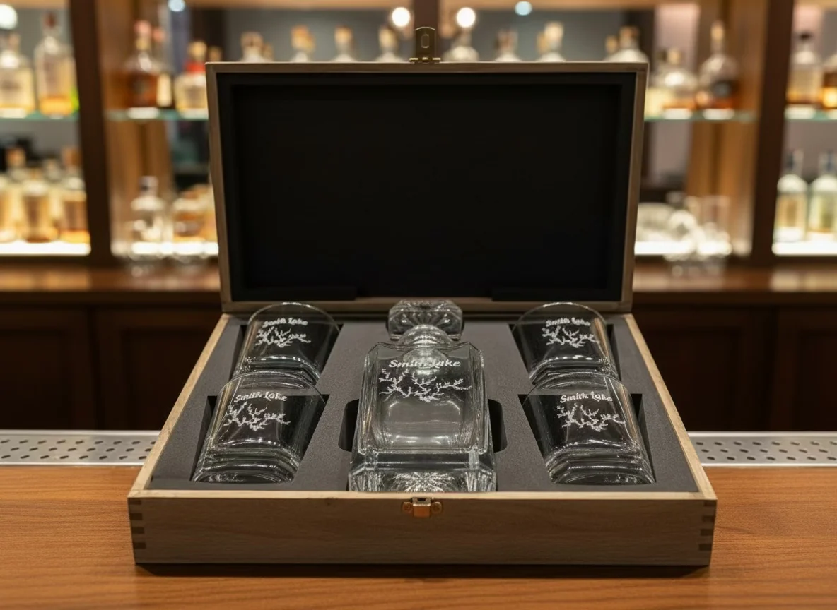 Contemporary Smith Lake Decanter Set Functional