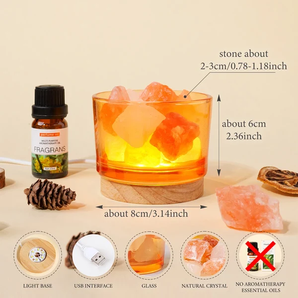 Unique Natural Crystal Aromatherapy Lamp Contemporary