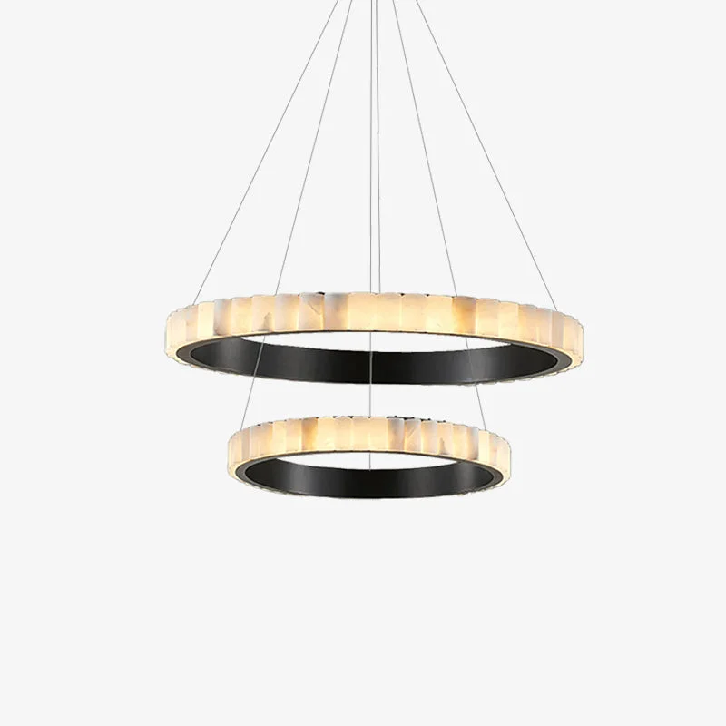 Genuine Avalon Halo Alabaster Chandelier Environmentally Friendly
