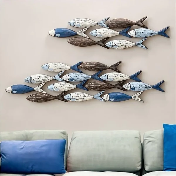 Crafted Handcrafted Wooden Fish Wall Art Selected