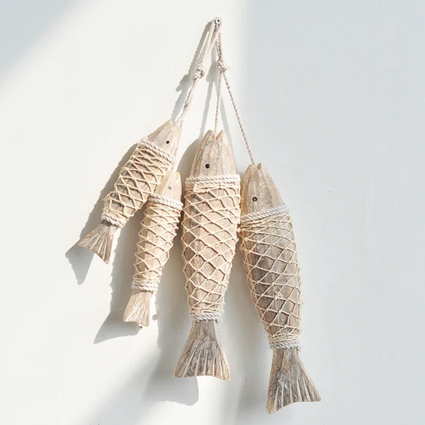 High-Quality Nordic Wooden Hanging Fish Wall Decor Excellent