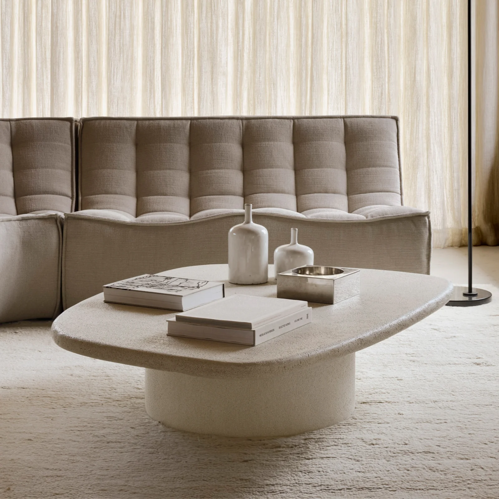 High-Grade Elements Coffee Table Pebble 134cm Effective