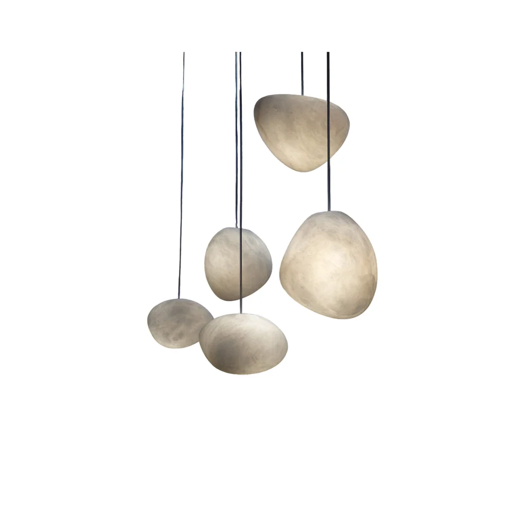 Durable Pebble Alabaster Pendant Light Minimalist