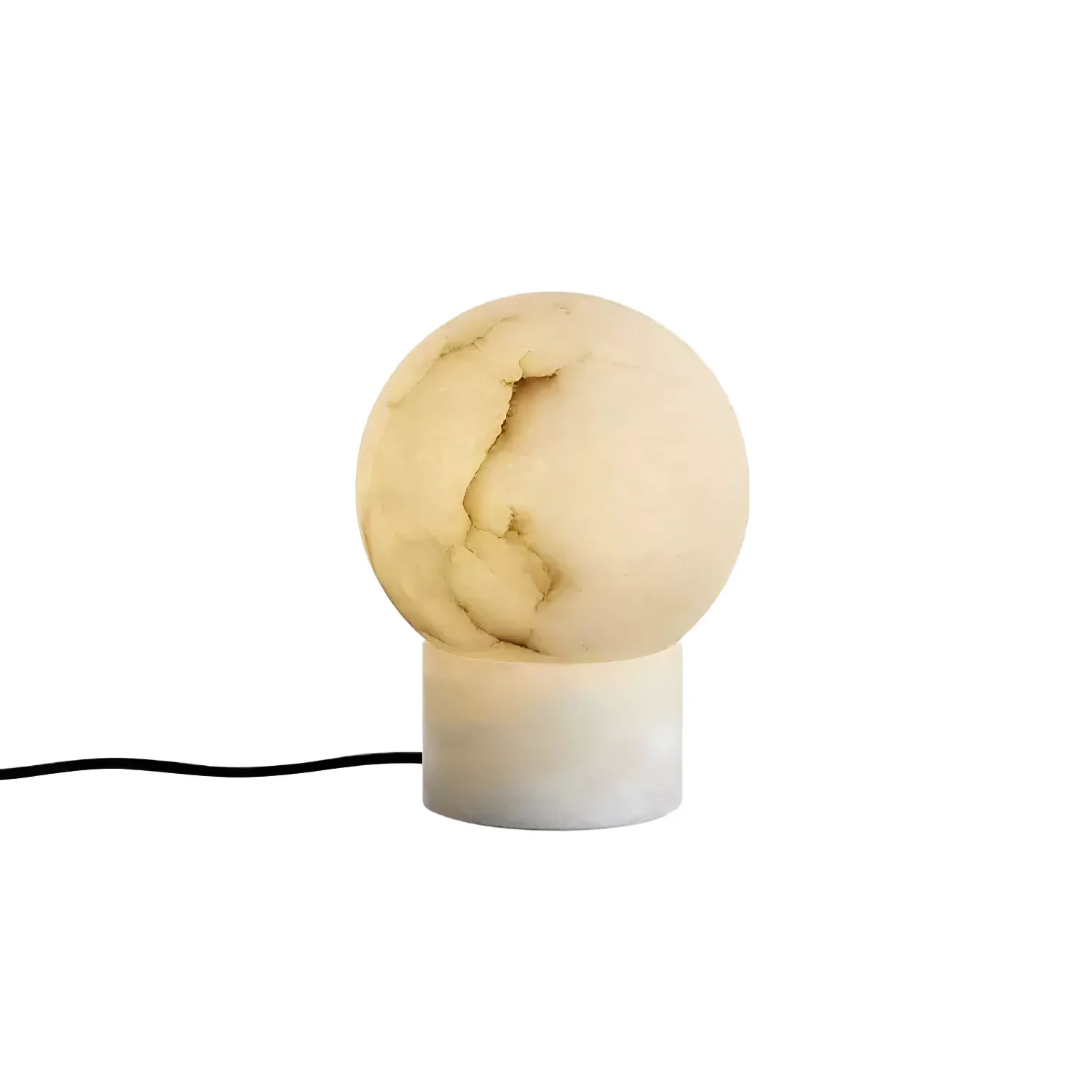 User-Friendly Globe Alabaster Table Lamp Fine Crafted