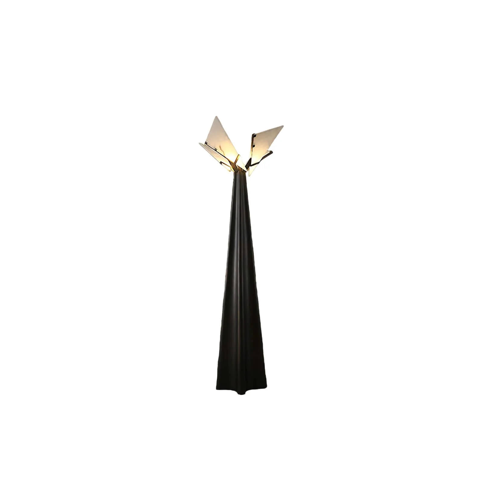 Easy-to-Use Abstract Black and Alabaster Floor Light Professional