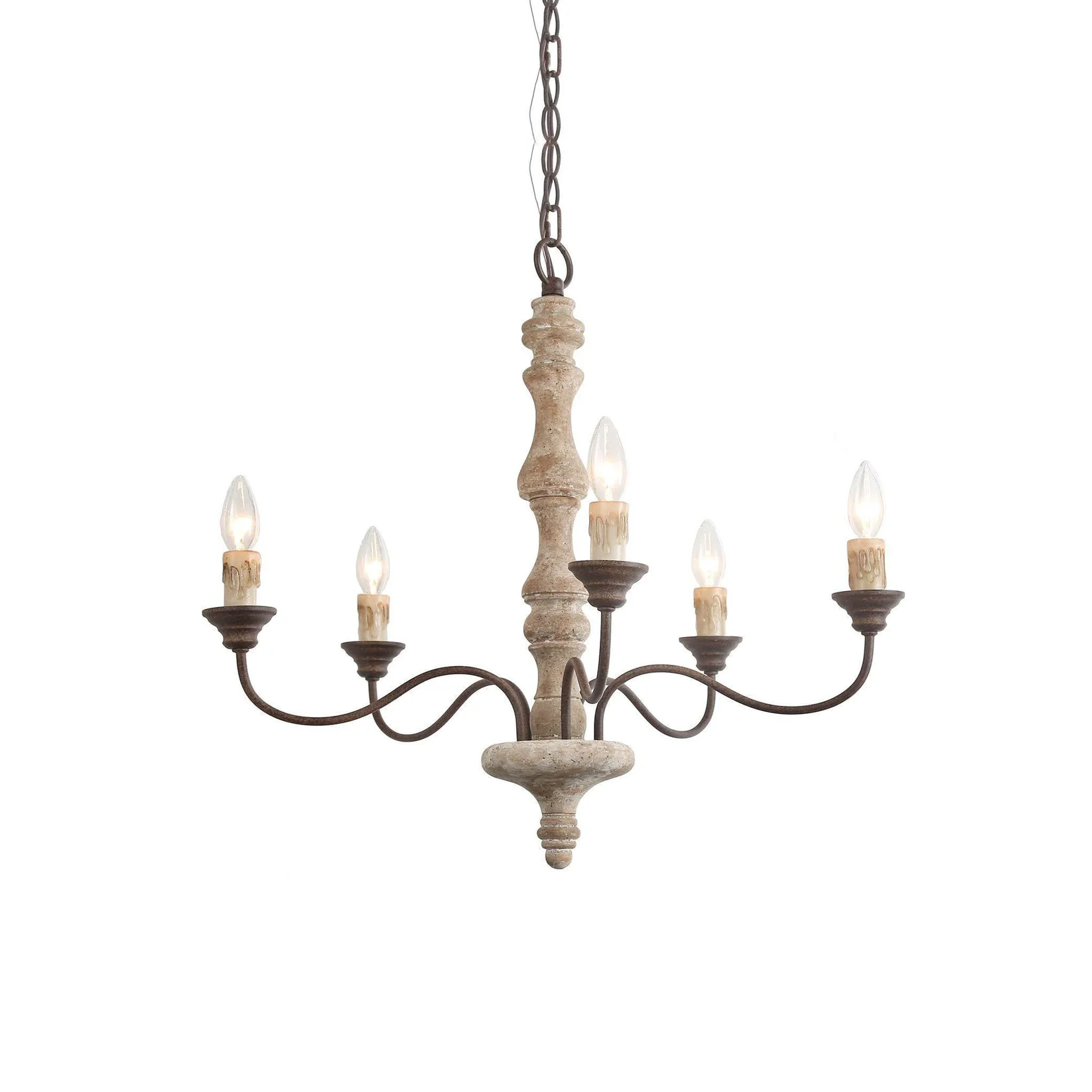 Outstanding Rustic 5-Light Farmhouse Chandelier Functional