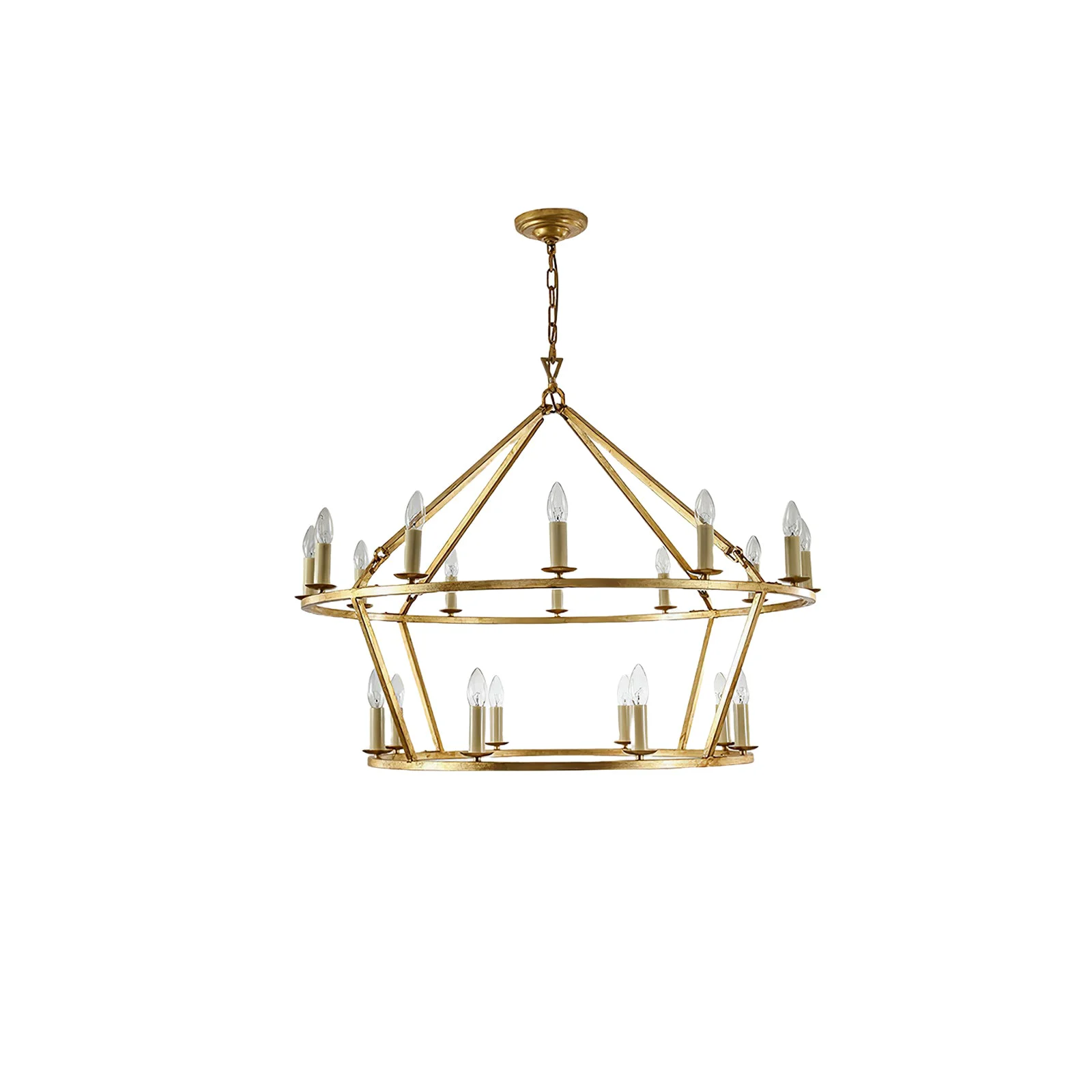 Modern Brass Tiered Chandelier Safe
