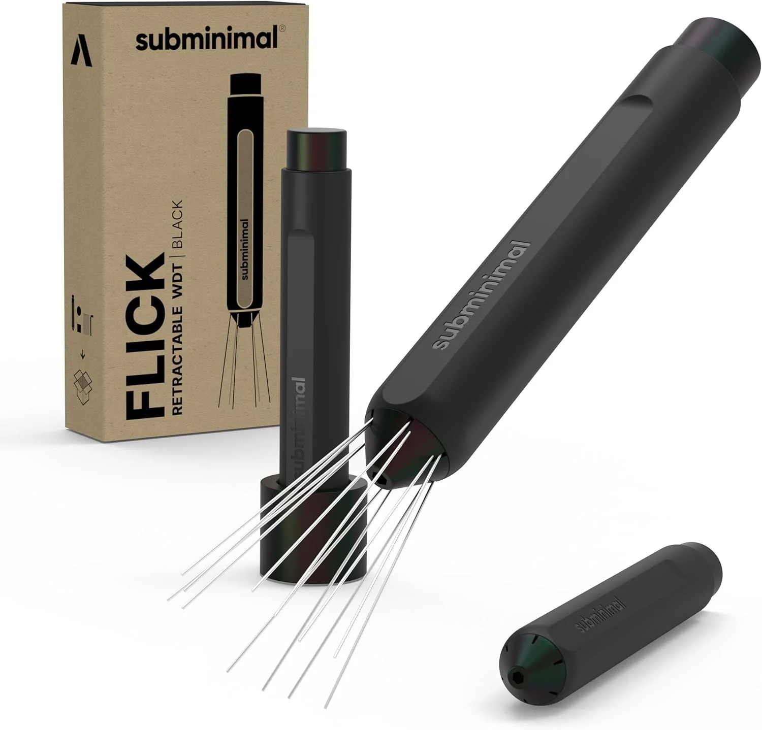 Flexible Subminimal Flick WDT Espresso Distribution Tool – Stirrer Tool For Barista-Grade Precision Brewing – Tamper With Retractable Needles – Coffee Espresso Machine Parts Accessories Exclusive