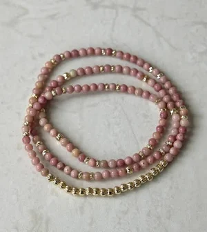 Original Circuit Loop Necklace Bracelet – Pink Rhodonite Exceptional