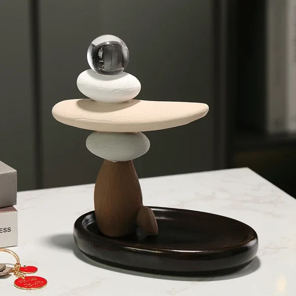 Elegant Modern Ceramic Key Holder and Sculpture Certified