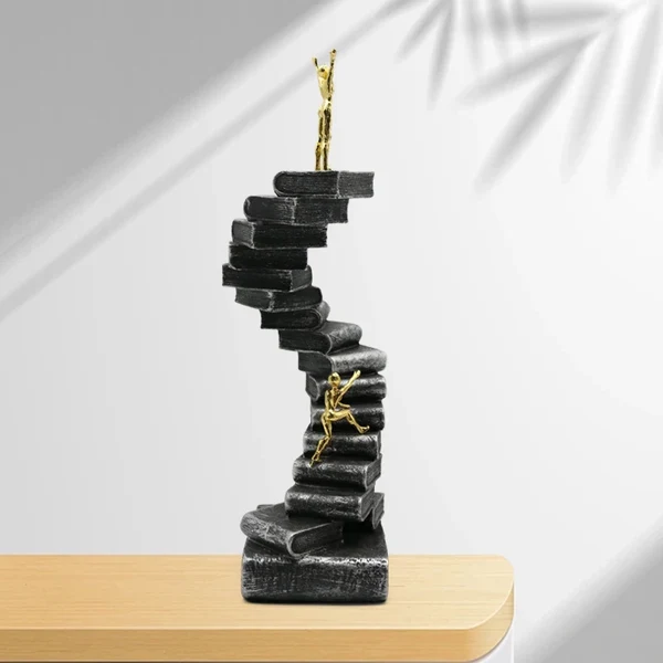 Fashionable Modern Book Climb Figurine Eco-Friendly