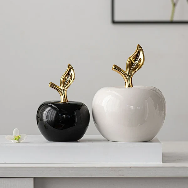 Convenient Ceramic Apple Figurine Recyclable