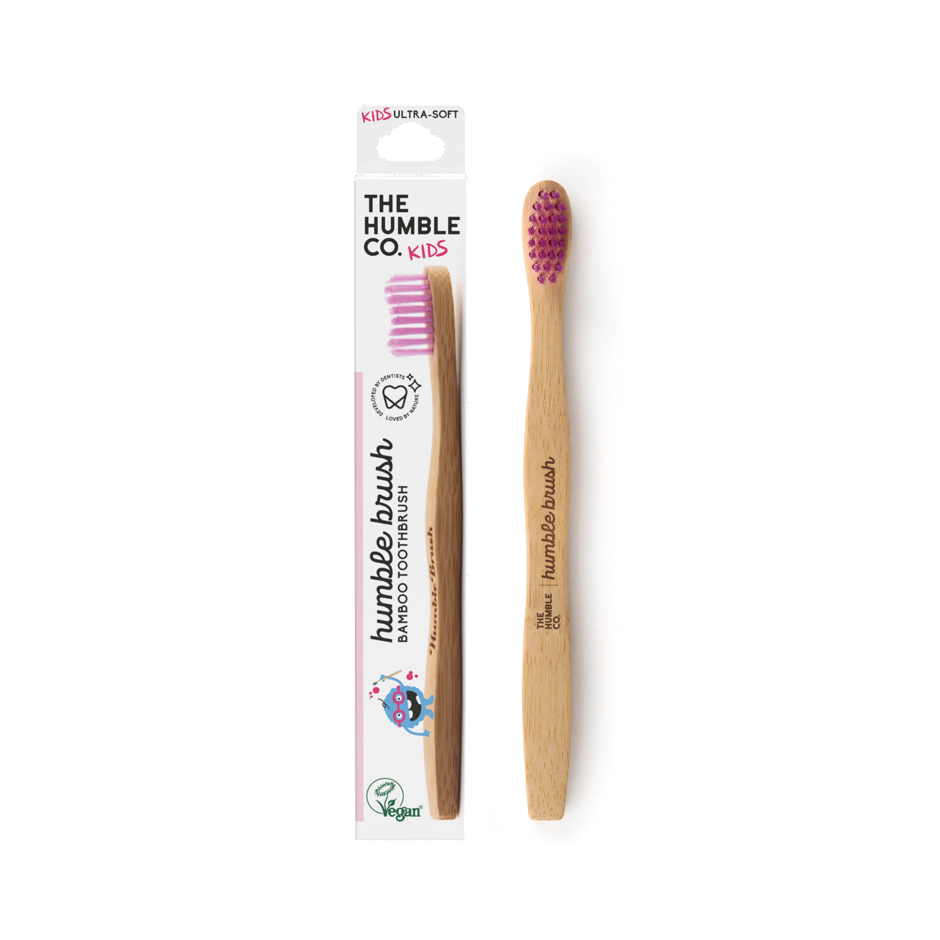 Easy-to-Use The Humble Co. Kids Bamboo Toothbrush – Ultra Soft Clean
