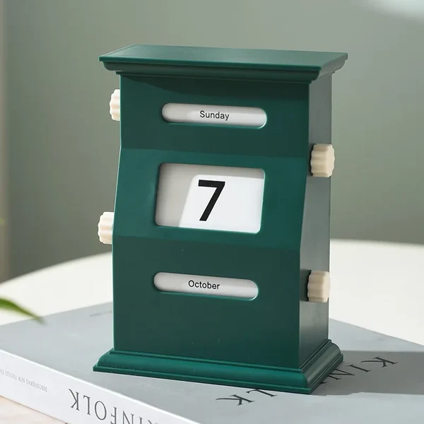 Trusted Perpetual Mailbox Style Wooden Desk Calendar First-Class