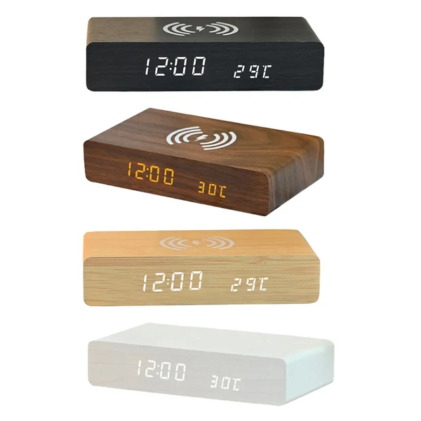 Smart Wireless Charging LED Alarm Clock Versatile