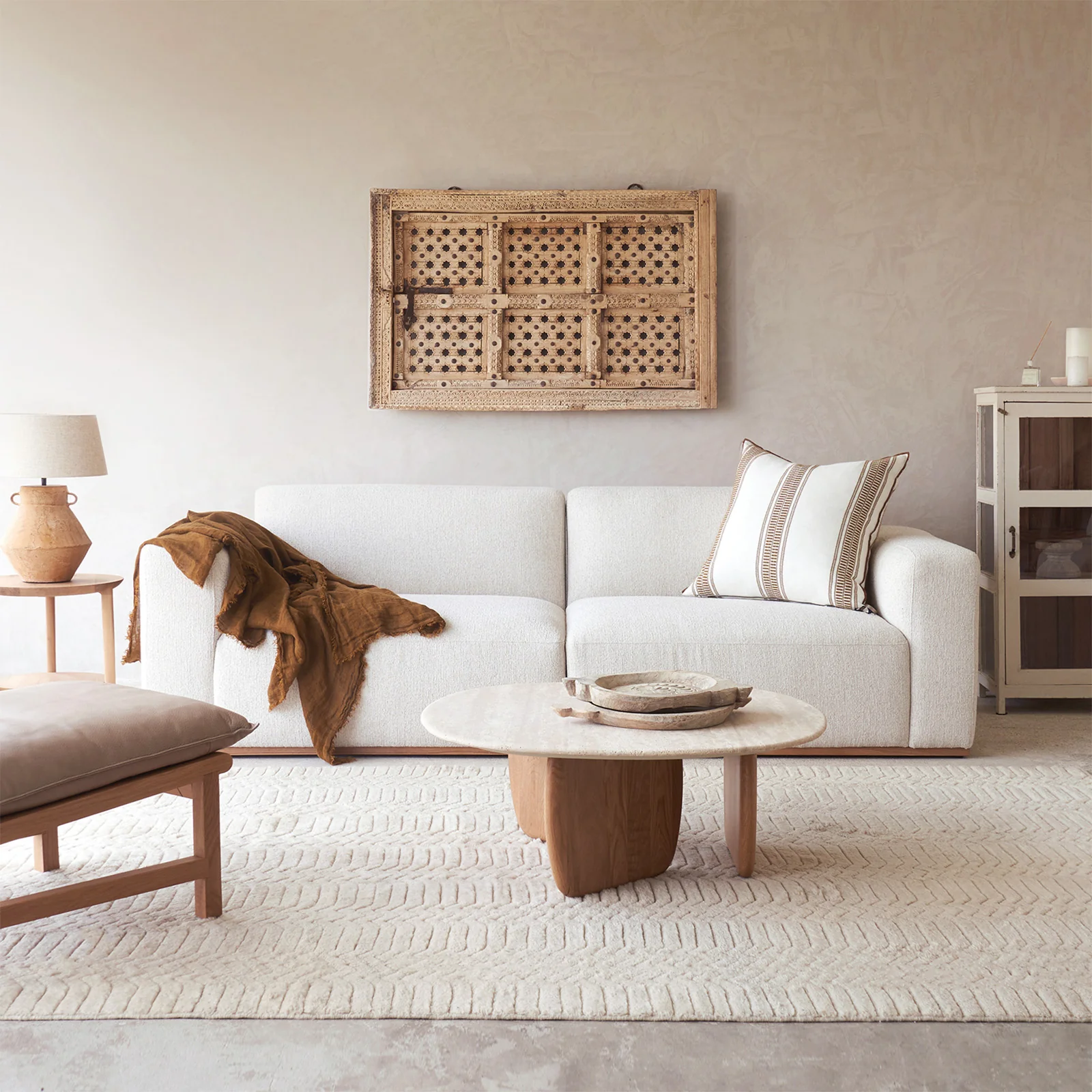 Functional Komo Modular Sofa 3 Seater – Alabaster 242cm Recyclable