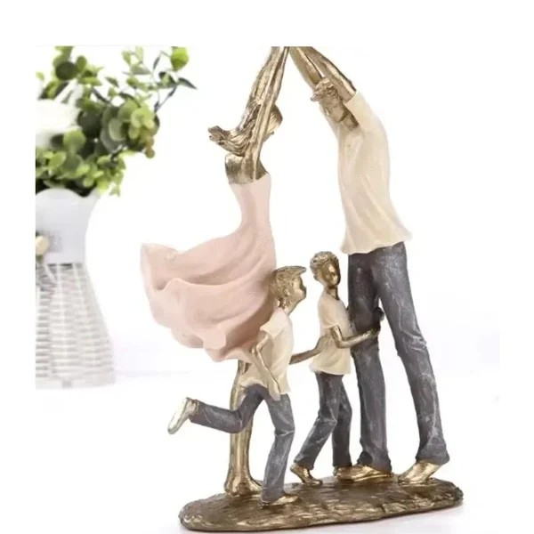 Natural Our Loving Home Family of Four Sculpture Authentic