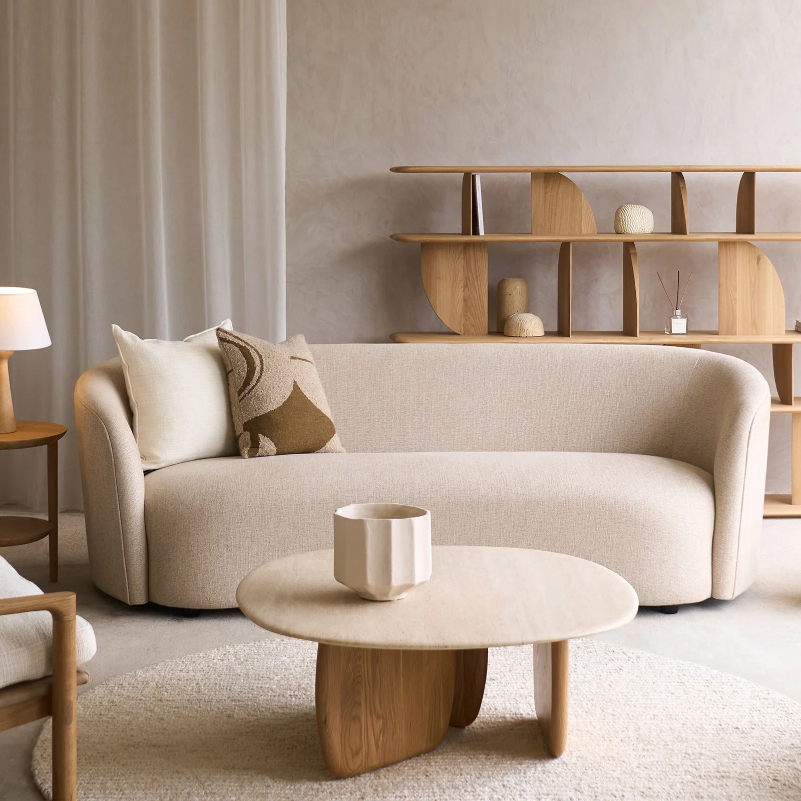 Prestigious Ellipse Fabric Sofa 3 Seater – Oatmeal Next-Generation
