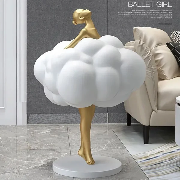 Artisan Modern Ballet Girl Cloud Statue High-End