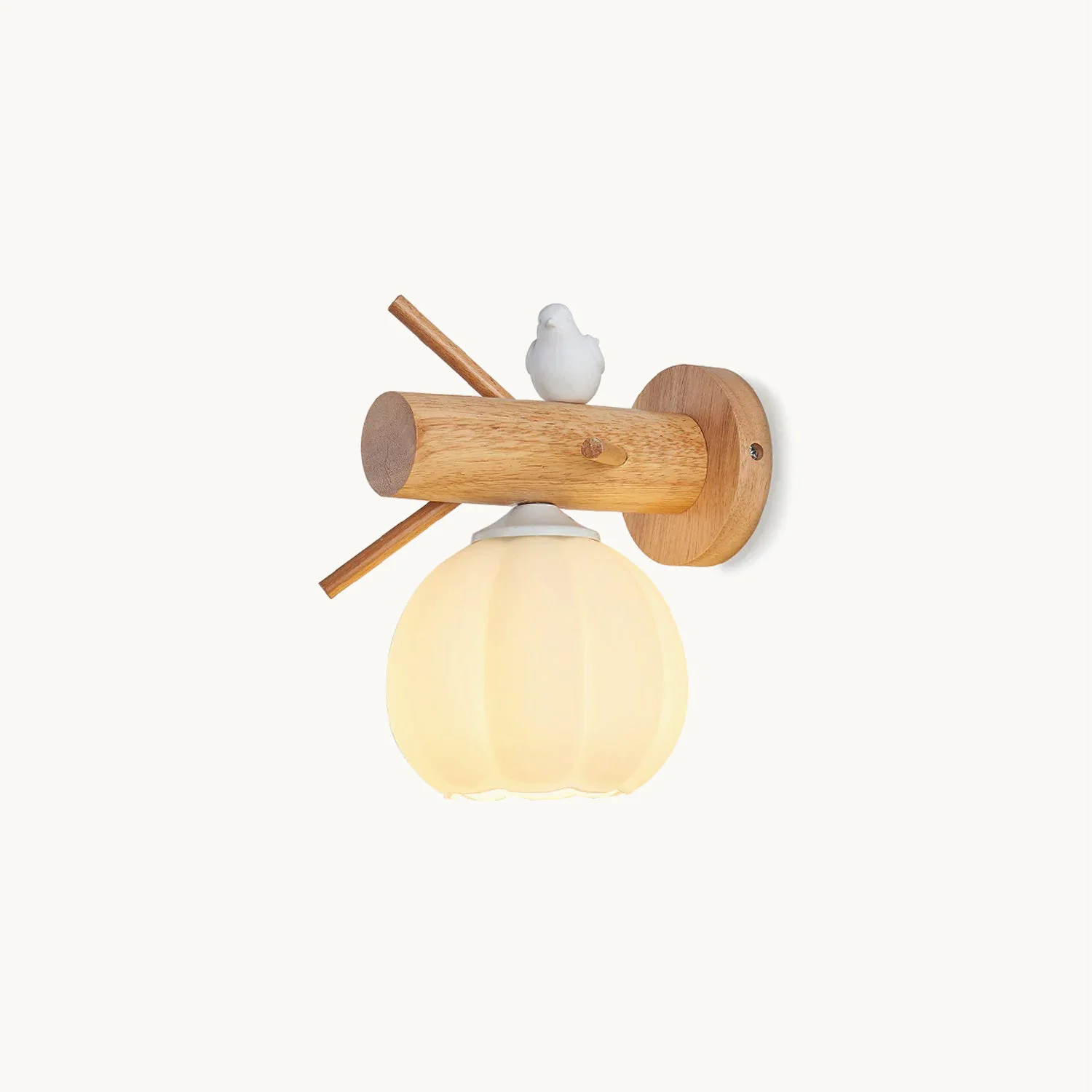 Crafted Nordic Solid Wood Bird Wall Lamp Fast