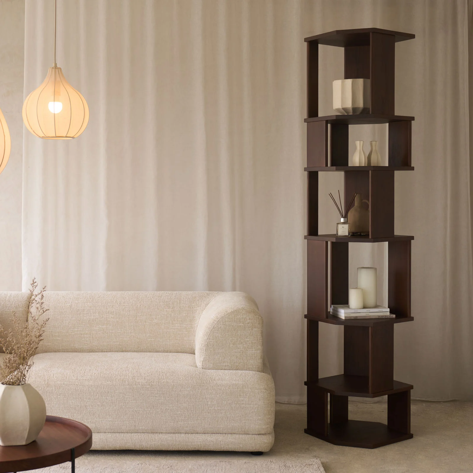 Safe Stairs Column Teak Brown Fine Crafted