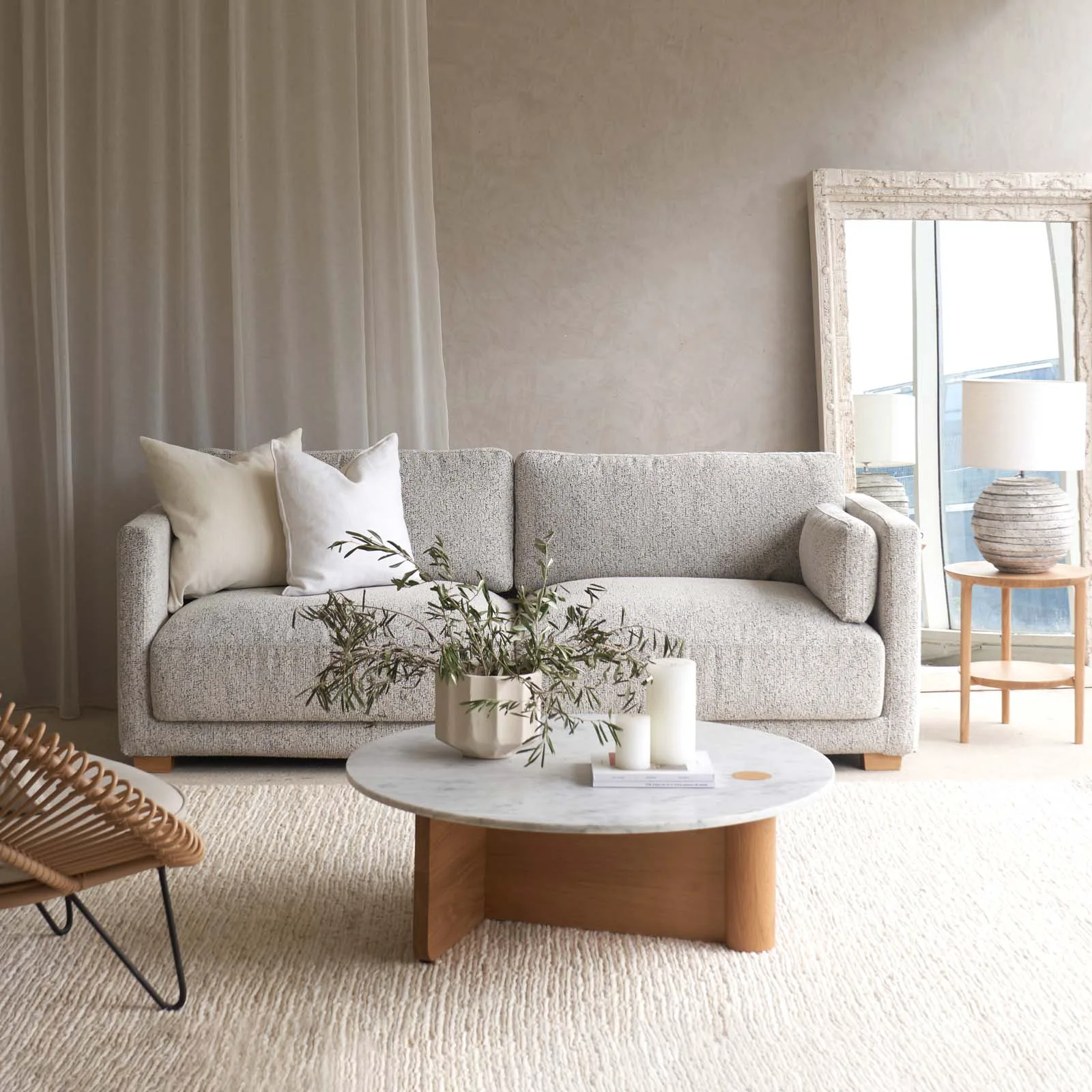 Eco-Friendly Laurent Fabric Sofa 3 Seater – Asgard 221cm Fashionable
